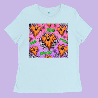 Halloween Ladies Tee Designed By Texasbilliewilder