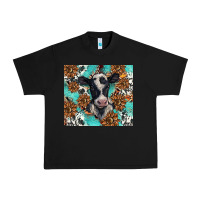 Black western black and white cow Urban Heavy Tee - BarkalooDesign