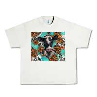 Pistachio western black and white cow Urban Heavy Tee - BarkalooDesign