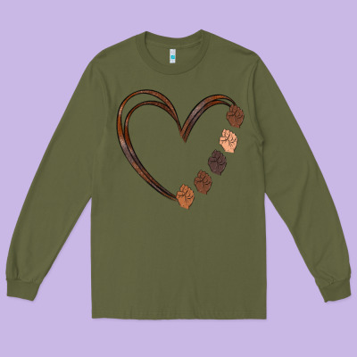 Black History Melanin Long Sleeve Tee Designed By Maliassmallbusiness