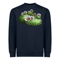 Navy blossfeldia cactus Heavyweight Sweatshirt - LillyAllenDesigns