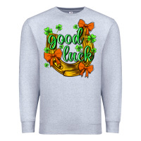 Heather Grey st.patricks good luck Premium Sweatshirt - NancyCooperArtShop