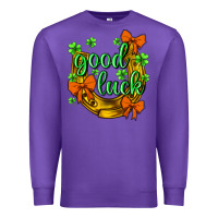 Purple st.patricks good luck Premium Sweatshirt - NancyCooperArtShop