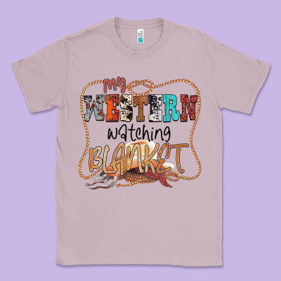 My Western Watching Blanket Classic Tee Designed By Cowhidedigitalart