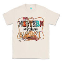 Natural My Western Watching Blanket Classic Tee - CowhideDigitalArt