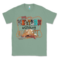 Sage My Western Watching Blanket Classic Tee - CowhideDigitalArt