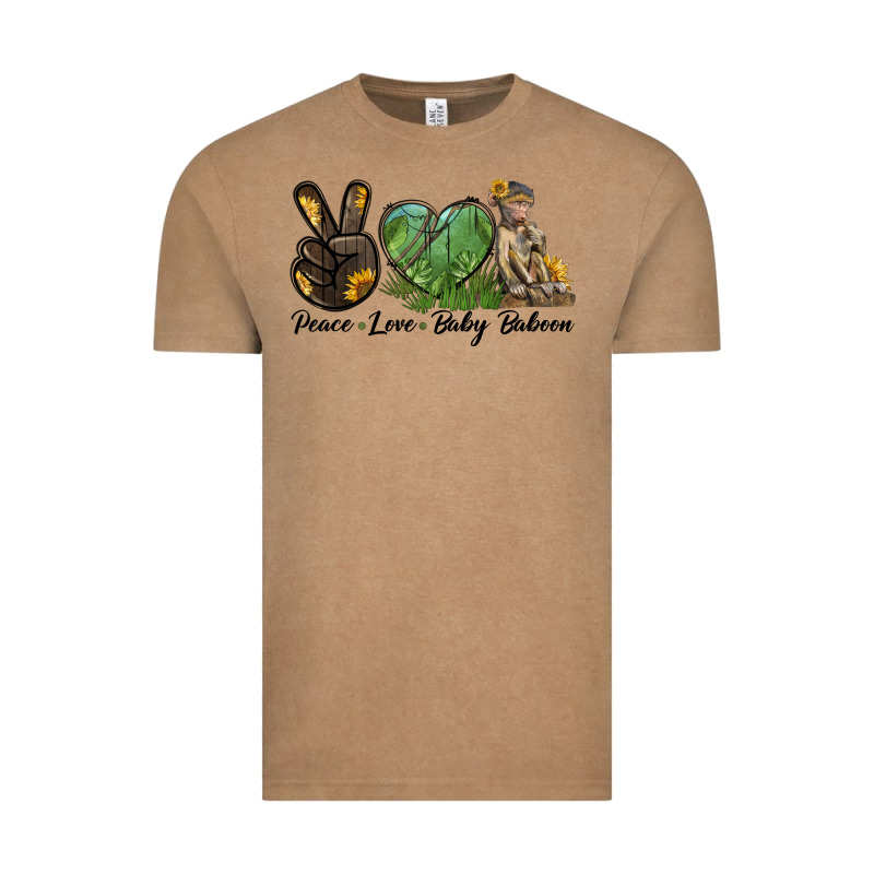 Peace Love Baby Baboon Vintage Tee by LillyAllenDesigns | Teevron