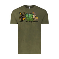 Vintage Olive Peace Love Baby Baboon Vintage Tee - LillyAllenDesigns