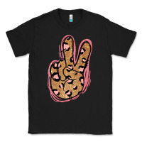 Black Gold Glitter Pink Leopard Peace Sign Classic Tee - Jasminsmagicworld