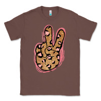 Chestnut Gold Glitter Pink Leopard Peace Sign Classic Tee - Jasminsmagicworld