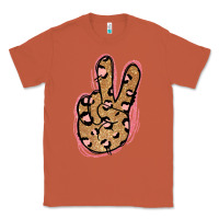 Copper Gold Glitter Pink Leopard Peace Sign Classic Tee - Jasminsmagicworld