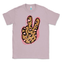 Lilac Gold Glitter Pink Leopard Peace Sign Classic Tee - Jasminsmagicworld