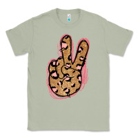 Matcha Gold Glitter Pink Leopard Peace Sign Classic Tee - Jasminsmagicworld