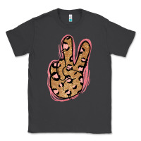 Smoke Gold Glitter Pink Leopard Peace Sign Classic Tee - Jasminsmagicworld