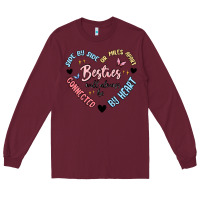 Burgundy besties will always be Long Sleeve Tee - MaliasSmallBusiness