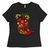 Black Christmas boots Ladies Tee - JahusDesignShop