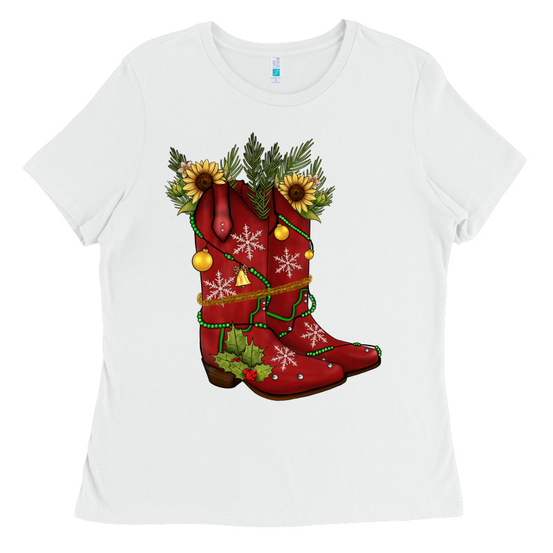 Christmas Boots Ladies Tee by JahusDesignShop | Teevron