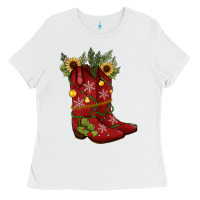 White Christmas boots Ladies Tee - JahusDesignShop