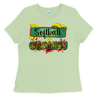 Matcha softball granny with leopard Ladies Tee - Zillion Design Studio