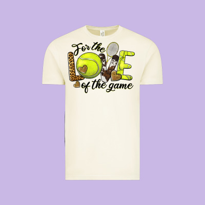 For The Love Of The Game Tennis Vintage Tee Designed By Barkaloodesign