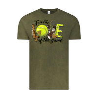 Vintage Olive for the love of the game tennis Vintage Tee - BarkalooDesign