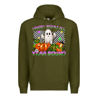 Army Green I ghost people all year round Premium Hoodie - NancyCooperArtShop