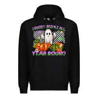 Black I ghost people all year round Premium Hoodie - NancyCooperArtShop