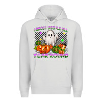 Dove Grey I ghost people all year round Premium Hoodie - NancyCooperArtShop