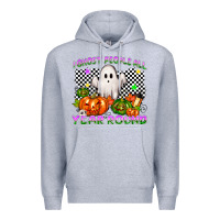 Heather Grey I ghost people all year round Premium Hoodie - NancyCooperArtShop