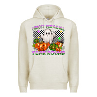 Oatmeal Heather I ghost people all year round Premium Hoodie - NancyCooperArtShop