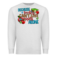 Oatmeal Heather because teachers cant live on apples alone Premium Sweatshirt - NancyCooperArtShop