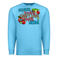 Ocean Blue because teachers cant live on apples alone Premium Sweatshirt - NancyCooperArtShop