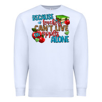 White because teachers cant live on apples alone Premium Sweatshirt - NancyCooperArtShop