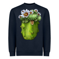 Navy blossfeldia cacti Heavyweight Sweatshirt - LillyAllenDesigns