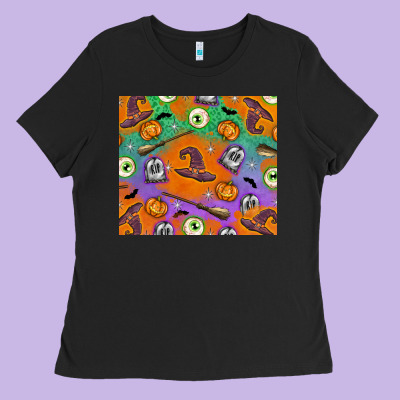 Halloween Ladies Tee Designed By Texasbilliewilder