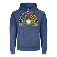 Vintage Denim western gnome gemstones sunflowers rainbow Vintage Hoodie - Artiststas