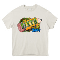 Cream sixth grade dude Heavy Core Tee - RanaPortraitStore