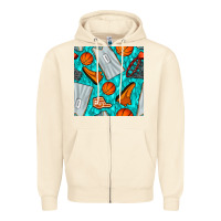 Sandshell basketball uniform and hoop seamless pattern Zipper Hoodie - BundleAndBundleShop