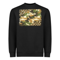 Black leopard camo pattern background Heavyweight Sweatshirt - Jasminsmagicworld