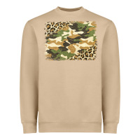 Mushroom leopard camo pattern background Heavyweight Sweatshirt - Jasminsmagicworld