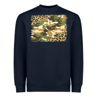 Navy leopard camo pattern background Heavyweight Sweatshirt - Jasminsmagicworld
