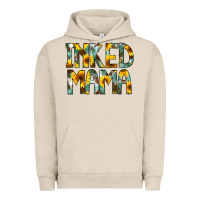 Pigment French Oak Inked Mama Flowers Urban Hoodie - CowCowDesign