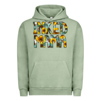 Pigment Oil Green Inked Mama Flowers Urban Hoodie - CowCowDesign