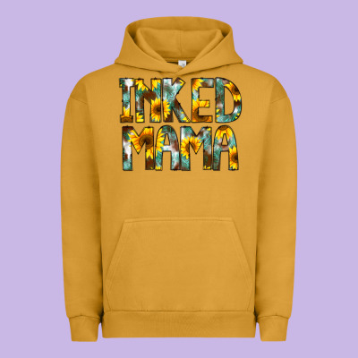 Inked Mama Flowers Urban Hoodie Designed By Cowcowdesign
