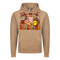 Vintage Coffee take me out to the ball game softball Vintage Hoodie - Jasminsmagicworld