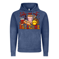 Vintage Denim take me out to the ball game softball Vintage Hoodie - Jasminsmagicworld