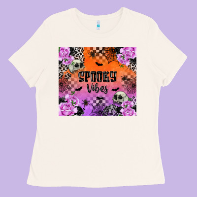 Spooky Vibes Ladies Tee Designed By Texasbilliewilder