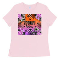 Bubblegum Pink spooky vibes Ladies Tee - texasbilliewilder