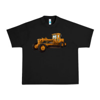 Black Motor Grader Urban Heavy Tee - LillyAllenDesigns