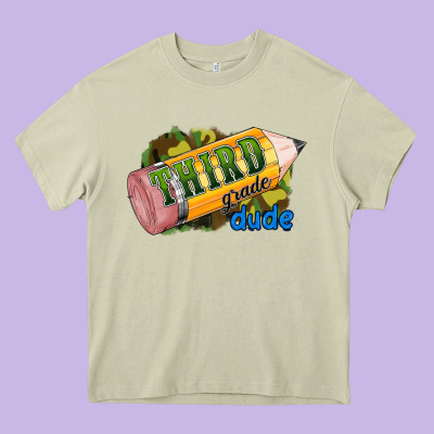 Third Grade Dude Heavy Core Tee Designed By Ranaportraitstore